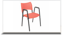 Cadeiras empilháveis para escritório - Cadeira ISO com braços