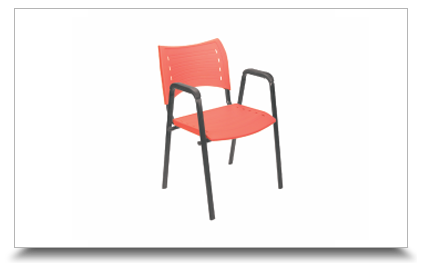 Cadeiras empilhveis para escritrio - Cadeira ISO com braos