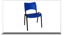 Cadeiras fixas para escritrio - Cadeira empilhvel ISO palito 