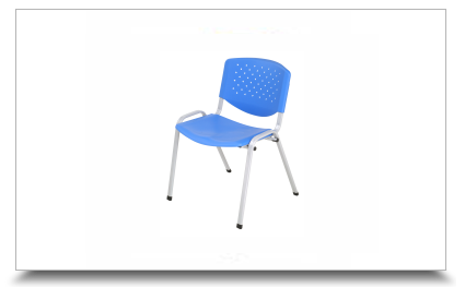 Cadeiras fixas para escritrio - Cadeira empilhvel Prisma 4 Ps