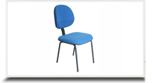 Cadeiras fixas para escritório - Cadeira secretária executiva palito 
