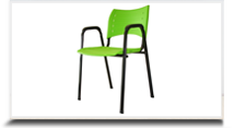 Cadeiras fixas para escritrio - Cadeira ISO com braos