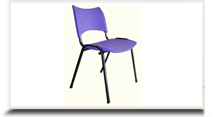 Cadeiras fixas para escritrio - Cadeira ISO lilas 