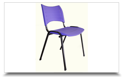 Cadeiras fixas para escritrio - Cadeira ISO lilas