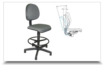 Cadeiras industriais para escritrio - Cadeira Caixa II Estofada Executiva Ergonomica 
