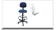Cadeiras industriais para escritrio - Cadeira Caixa II Estofada Secretria Ergonmica