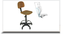 Cadeiras industriais para escritrio - Cadeira Caixa II Madeira Ergonmica 