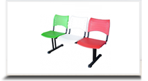 Cadeiras Longarinas para escritrio - Longarina Iso