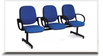 Cadeiras Longarinas para escritório - Longarina diretor lisa  