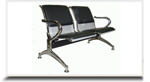 Cadeiras Longarinas para escritório - Longarina aeroporto com braços  