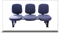 Cadeiras Longarinas para escritrio - Longarina diretor com costura 