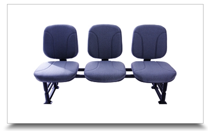 Cadeiras Longarinas para escritrio - Longarina diretor com costura