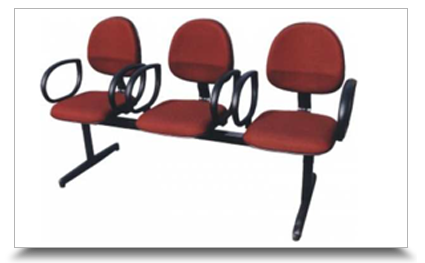 Cadeiras Longarinas para escritrio - Longarina executiva com braos