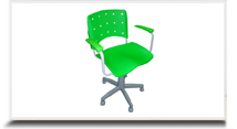 Cadeiras operacionais para escritrio - Cadeira Plaxmetal Verde