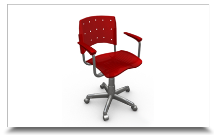 Cadeiras Operacionais - Cadeira vermelho translucido Tiff